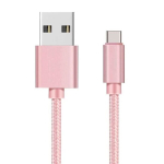 USB-C kaabel Oppo A16 - A16s - A53 - A53S - A72 - A54s - A55 5G - A56 5G - A93 5G - A93s 5G - Nailon Roosa 1 Meeter Phonillico&reg;