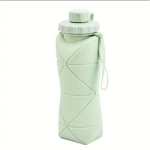 Kokkupandav silikoonist veejoodik, 600ml, roheline