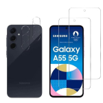 Film for Samsung Galaxy A55 5G ja kaamera kaitse [Pakend 2] Karastatud klaas klaasi kaitse Phonillico&reg;