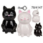 Keraamiline valge kassikujuline hoiup&otilde;rsas