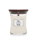Bougie l&otilde;hnak&uuml;&uuml;nal - Woodwick - 92039E - Aroom Valge Teak - 658g - Kaasaegne klaaskujundus