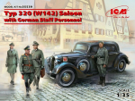 Kokkupandav mudel ICM 35539 Typ 320 (W142) Saloon with German Staff Personnel 1/35