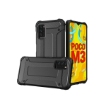 Hybrid Armor Case Tough Rugged Cover for Xiaomi Redmi Note 10 5G / Poco M3 Pro black (Black)