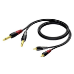 PROCAB 2X RCA / CINCH MALE - 2X6,3 MM PUNGSID MALE MONO 3M