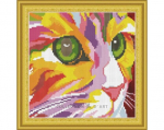 Teemantmosaiigi komplekt 30 x 30 cm, "V&auml;rviline kassipoeg"