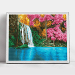 Teemantmosaiigi komplekt 40x50 cm. "Waterfall Landscape"