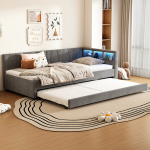 V&auml;ljat&otilde;mmatav voodi, USB ja Type-C, LED valgustus, 90x200 cm, 1 tk
