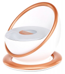 Premium Glamour laste pissipott-tool, libisemisvastane, pehme iste, eemaldatav sisu, seljatugi, 18 kuud, valge/kuldne