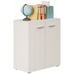 Valge kummut, riiul, 2-ukseline kapp, 3 riiulit, loft-stiilis, 68 cm