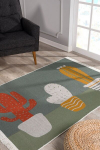 Conceptum Hypnose kahepoolne laste vaip Kaktus, 80x120 cm, hall/valge/erinevat v&auml;rvi