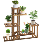 Lillede riiul 6 tasandiga, puidust, 98 x 28 x 96,5 cm, s&ouml;estunud