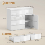 Kapp 100x40x80 cm Valge Ladustamine