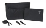 Vankri korralduskott Lassig Mix Multi Bag must, kompaktne, mitme taskuga