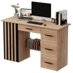 Lamellidega arvutilaud &ndash; modernne loft-stiilis 120 cm, 4 sahtliga ja riiuliga