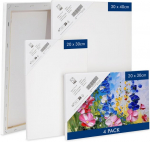 H&S maalikangad, 4 tk, 30 x 40 cm ja 20 x 30 cm, 100 % puuvill