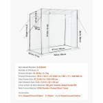 Kasvuhoone 195x77x168 cm roheline PE kate terasraam