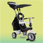 Mitmefunktsionaalne l&uuml;katav kolmerattaline jalgratas SmarTrike Vanilla Plus B&W, must/valge