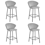 4-osaline baaritoolide komplekt Gatta, hall/must