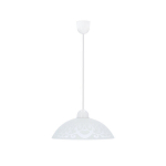 Rippvalgusti Candellux Bronte 31-16744, valge klaasist vari, mustriline, 1x60W E27