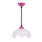 Ripplamp Candellux Colori vaarikaroosa valge klaasist lambivarjuga 1xE27 60W
