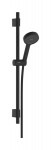 K&auml;si-du&scaron;ikomplekt Hansgrohe matt must 95 mm, 720 mm
