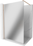 Mexen Kioto du&scaron;isein Walk-in 130 x 200 cm, peegel 8 mm, harjatud vask - 800-130-101-65-50