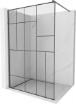 Mexen Kioto du&scaron;isein Walk-in 130 x 200 cm, must muster 8 mm, gun gray poleeritud - 800-130-101-66-78, 130 x 200 cm