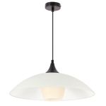 Rippvalgusti Candellux Duetto 1xE27 40W, must raam, valge/beež klaaskupu