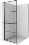 Mexen Kioto+ L du&scaron;isein riiuliga Walk-in 80 x 200 cm, must ruudustik, must - 800-080-123-70-77