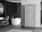 Mexen Kioto du&scaron;isein Walk-in 130 x 100 cm, must raam, valge - 800-130-212-20-70-100