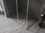 Mexen Kioto-F Du&scaron;isein Walk-in raamiga 115 x 110 cm, l&auml;bipaistev 8 mm, kuldne harjatud - 800-115-202-04-55-110