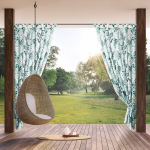 Eurofirany kardin Graden2, 155x220 cm, valge/roheline