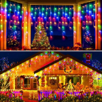 LED j&otilde;ulutulede kardin, veekindel, mitmev&auml;rviline, 30 m
