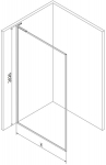Mexen Kioto-XF L du&scaron;isein Walk-in raamiga 120 x 202 cm, l&auml;bipaistev 10 mm, harjatud kuld - 800-120-174-55-00-XF