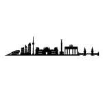Wallity metallist seinakaunistus Berlin Skyline, 24 cm