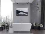 Mexen Lita vabadusseisev vann 170 x 75 cm, valge, harjatud nikkel &uuml;levool - 52121707500-97