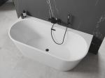 Mexen Oval+ vabaltseisev seinavanni 170 x 80 cm, valge, must &uuml;levool - 52681708000-70, 170 x 80 cm
