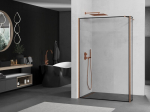 Mexen Kioto du&scaron;inurk Walk-in 150 x 30 cm, must raam, harjatud vask - 800-150-212-65-70-030