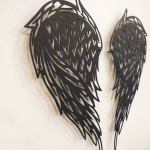 Metallist seinakaunistus Angel Wings, 70 cm