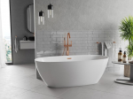 Mexen Luvo Slim vanniabinett 170 x 75 cm, valge, roosa kuld vee &uuml;levool - 52801707500-60, 170 x 75 cm