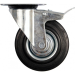 Vorel Kahekordne piduriga p&ouml;&ouml;rlev rattakandur 87325, 160mm, 195mm, 40mm, 130kg, must kumm, p&ouml;&ouml;rlev, pidur, laager