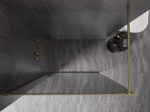 Mexen Kioto-F walk-in du&scaron;isein raamiga 100 x 202 cm, grafiit 8 mm, kuldne harjatud - 800-100-104-55-40