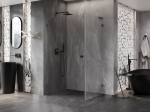 Mexen Lunar-B L du&scaron;inurk, vasak 85 x 80 cm, l&auml;bipaistev, gun metal - 832L-085-080-95-00-L