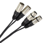 Kahekordne XLR/f-XLR/m kaabel Plugger 0,6 m Easy