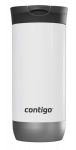 Contigo Huron 2.0 termokruus 470 ml, valge (Salt) &ndash; SNAPSEAL 100% lekkekindel reisikruus kohvile ja teele, THERMALOCK isolatsioon 6 h/12 h