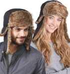 Talvine k&otilde;rvaklappidega karvam&uuml;ts veekindel tuulekindel Unisex must