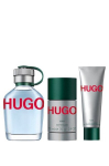 Komplekt Hugo Boss Hugo Man meestele: tualettvesi EDT, 125 ml + deodorant, 75 ml + du&scaron;igeel, 50 ml