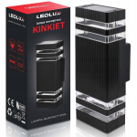 V&auml;lis seinavalgusti Led 2x Gu10, must, Ip54