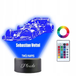 Led 3d &ouml;&ouml;lamp Sebastian Vettel F1
