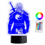 Xl 3d Led Lamp "kummitus" puldiga, 16 v&auml;rvi